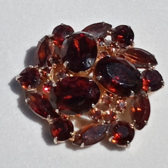 Vintage Colorful Gold Brooch Bundle Amber Multi-Color - Picture 3 of 10